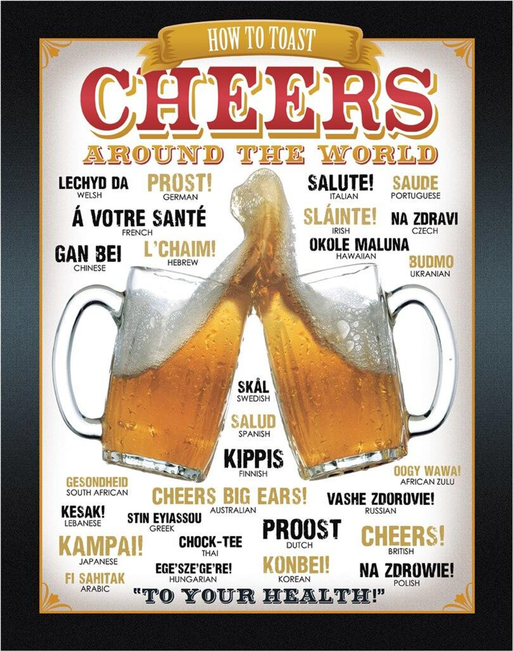 ティン サイン Cheers Around The World