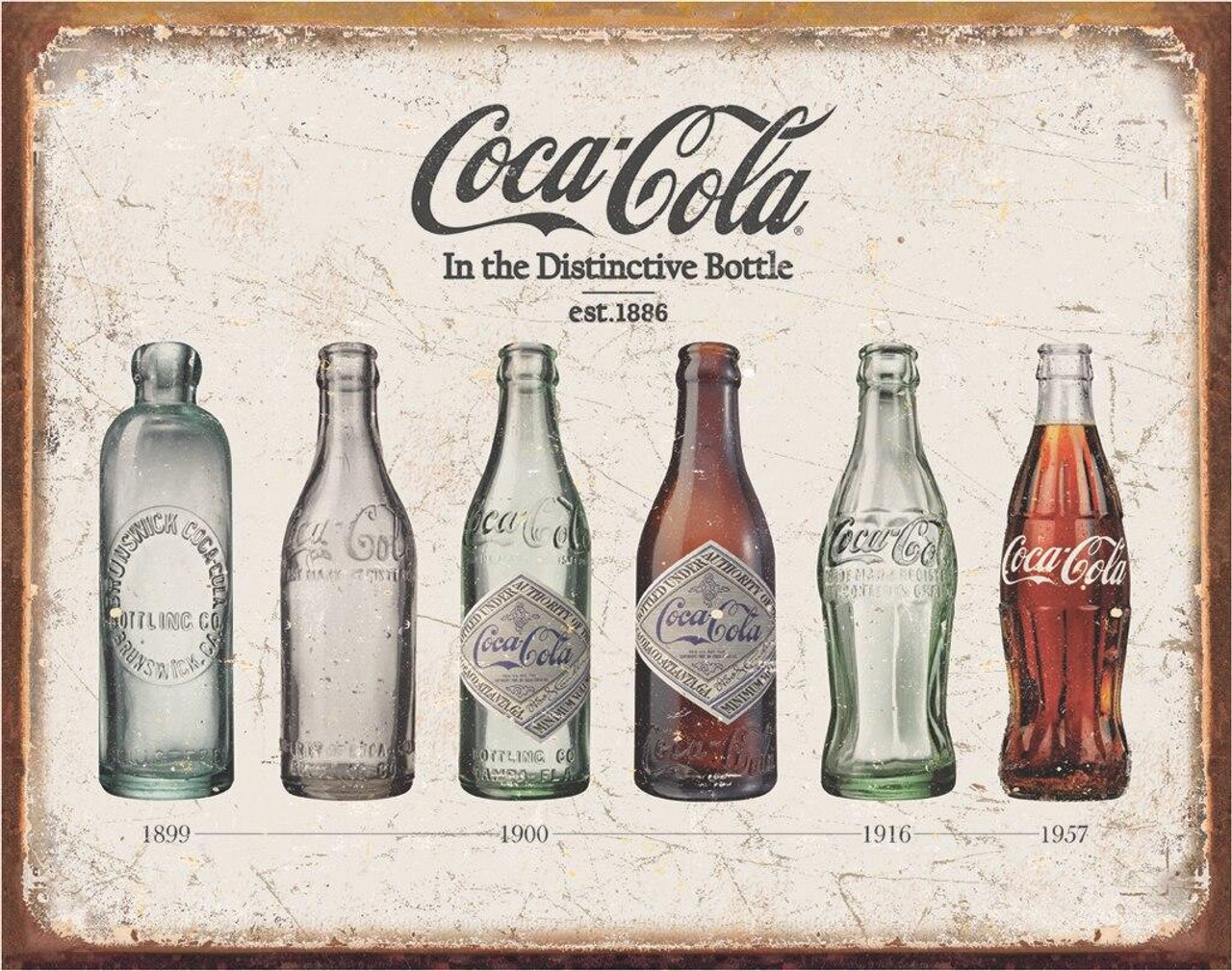 ティン サイン Coke - Bottle Evolution