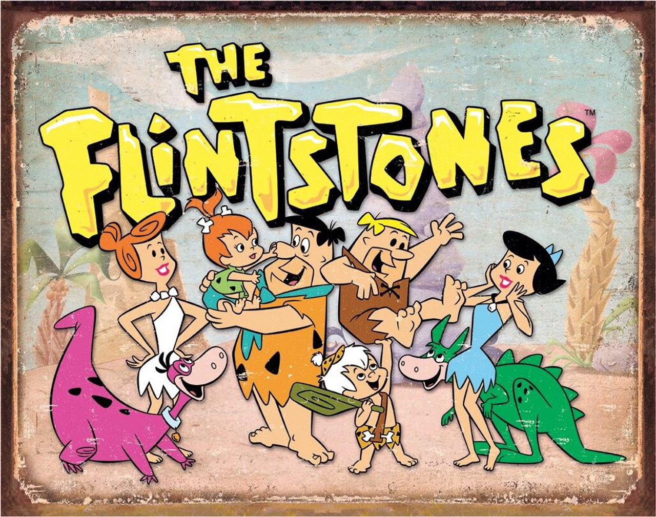 ティン サイン WB - Flintstones Family