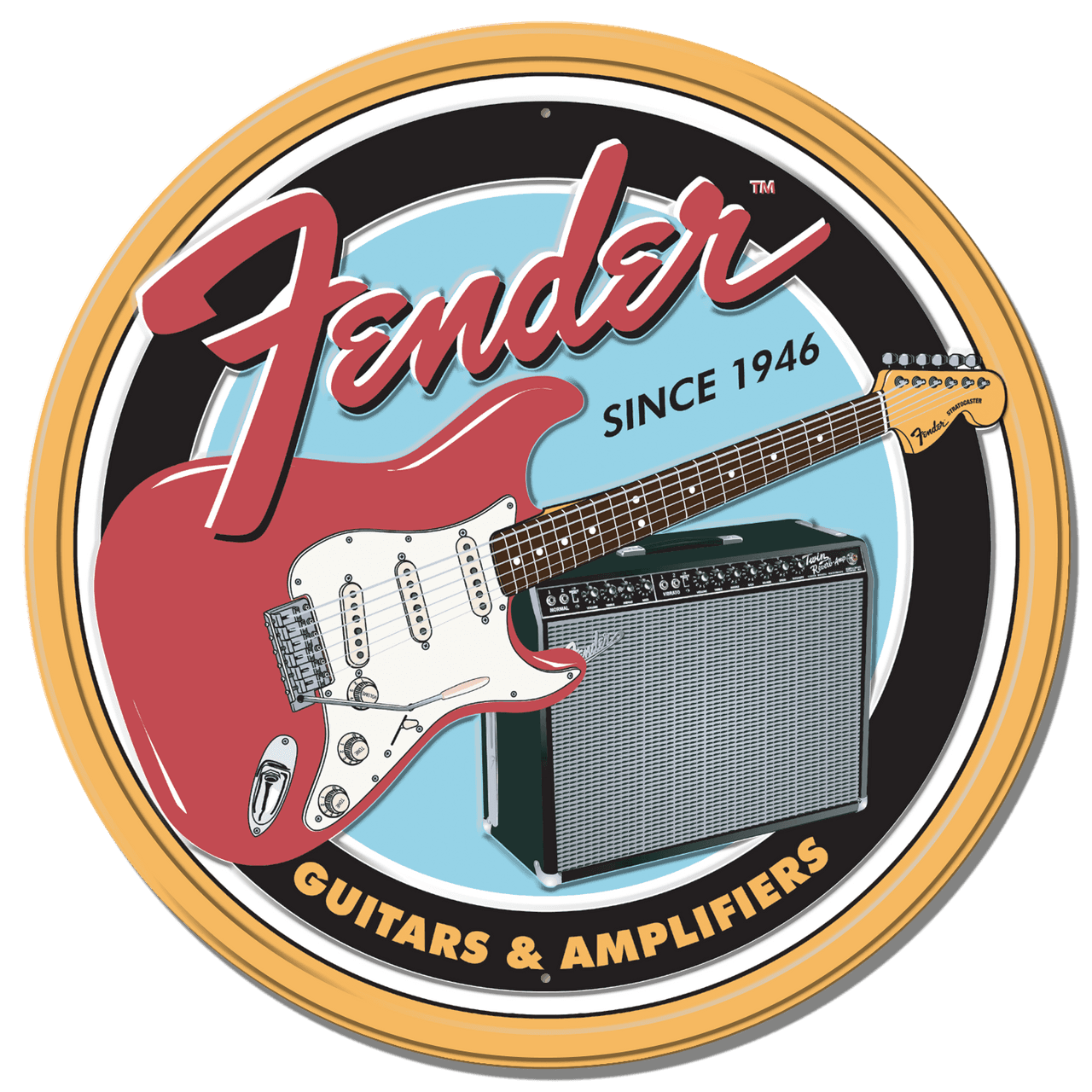 ティン サイン ROUND - Fender