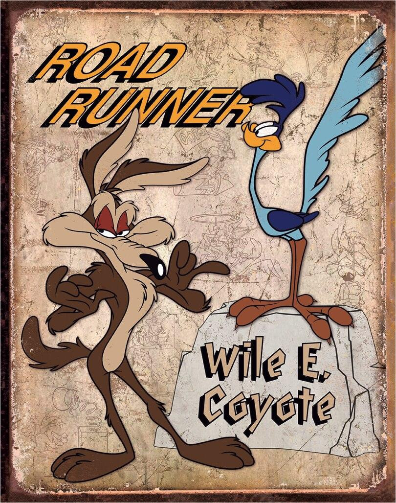 ティン サイン WB - Road Runner Wyle E