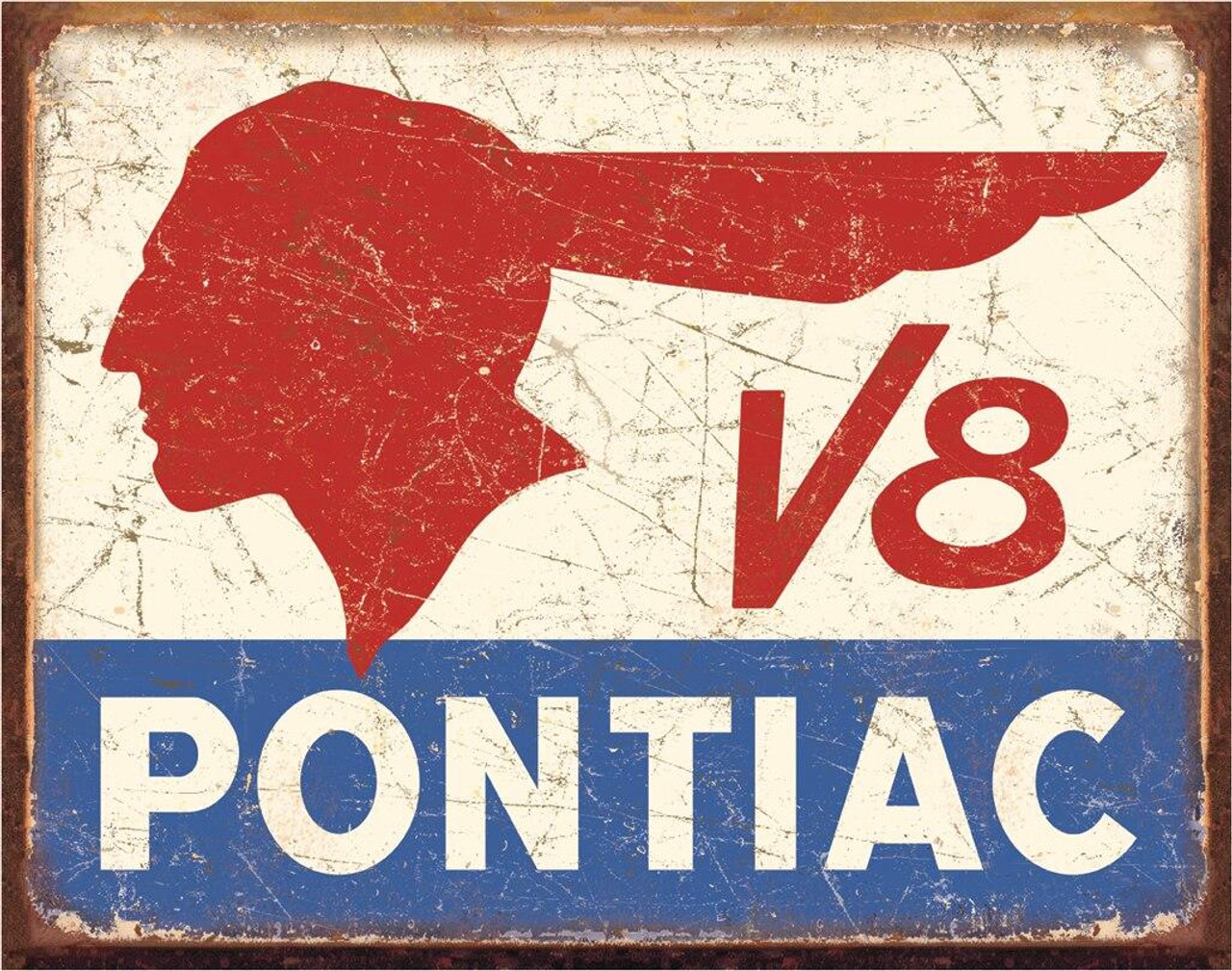 ティン サイン Pontiac V8