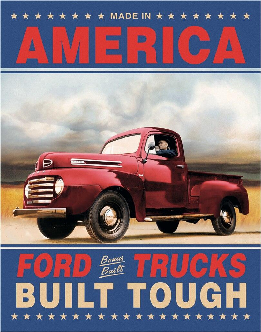 ティン サイン Ford Trucks Built Tough