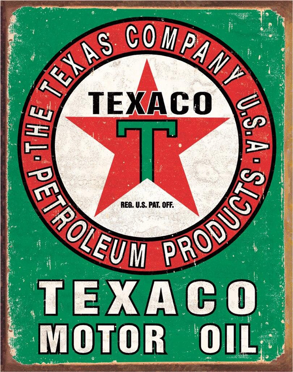 ティン サイン Texaco Oil Weathered