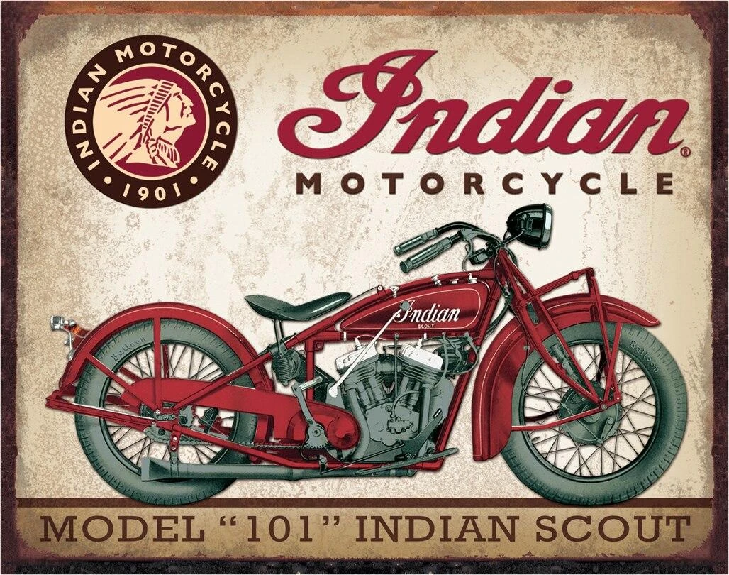 ティン サイン Indian Scout