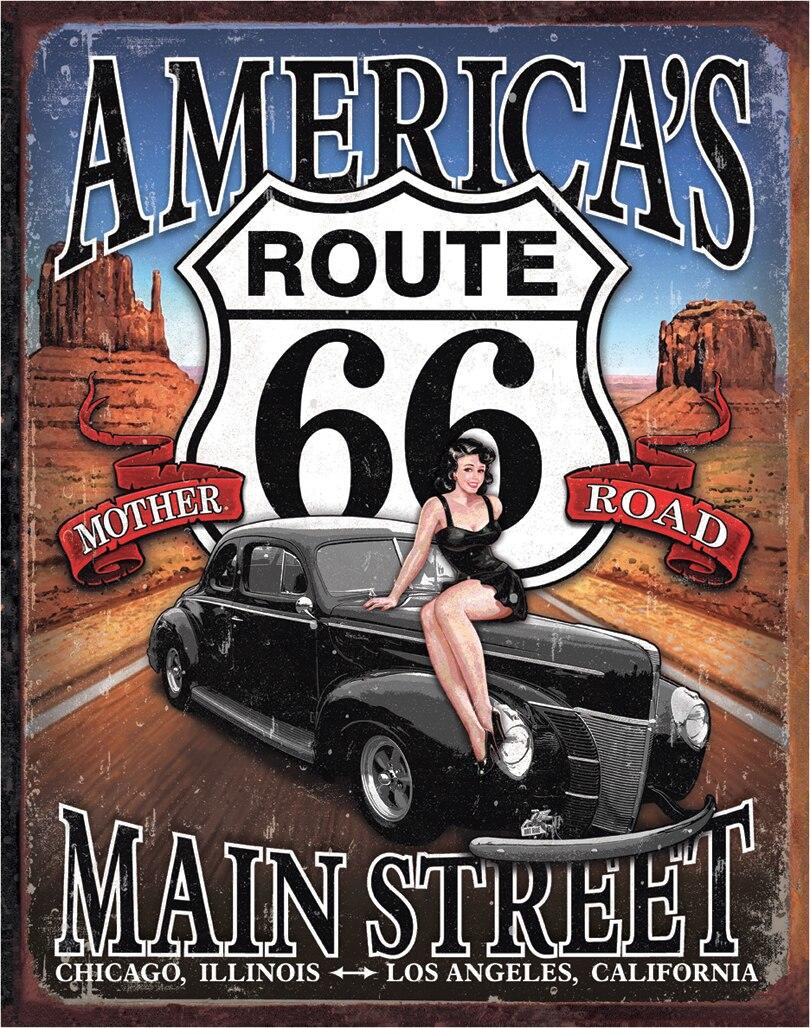 ティン サイン RT 66 - America's Main Street