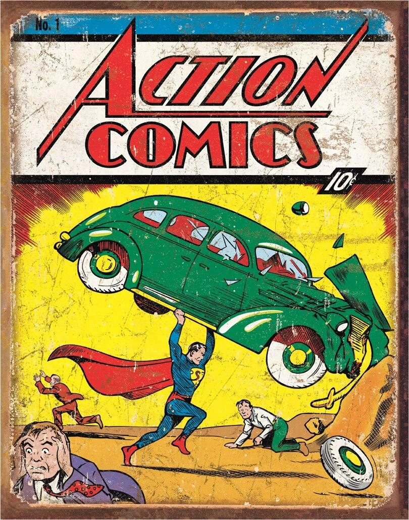 ティン サイン DC - Action Comics No1 Cover