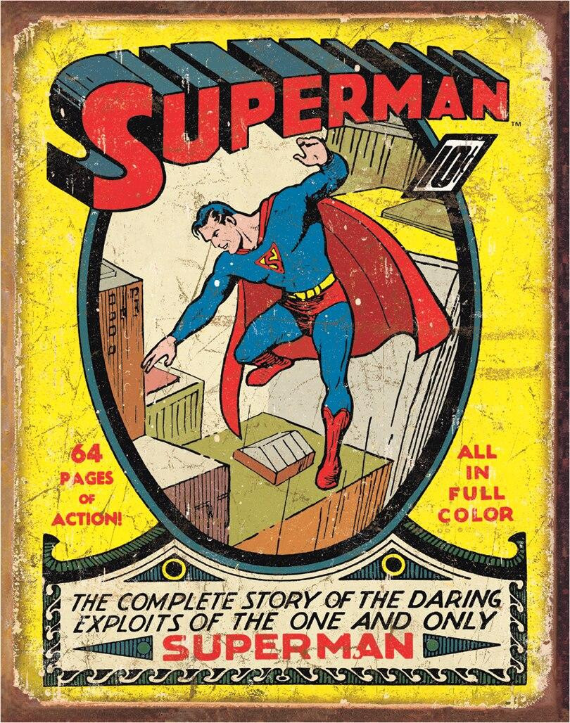 ティン サイン DC - Superman No1 Cover