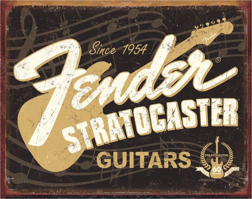 ティン サイン Fender Stratocaster 60th