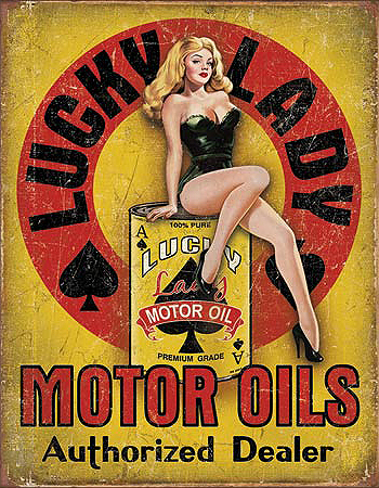ティン サイン Lucky Lady Motor Oil