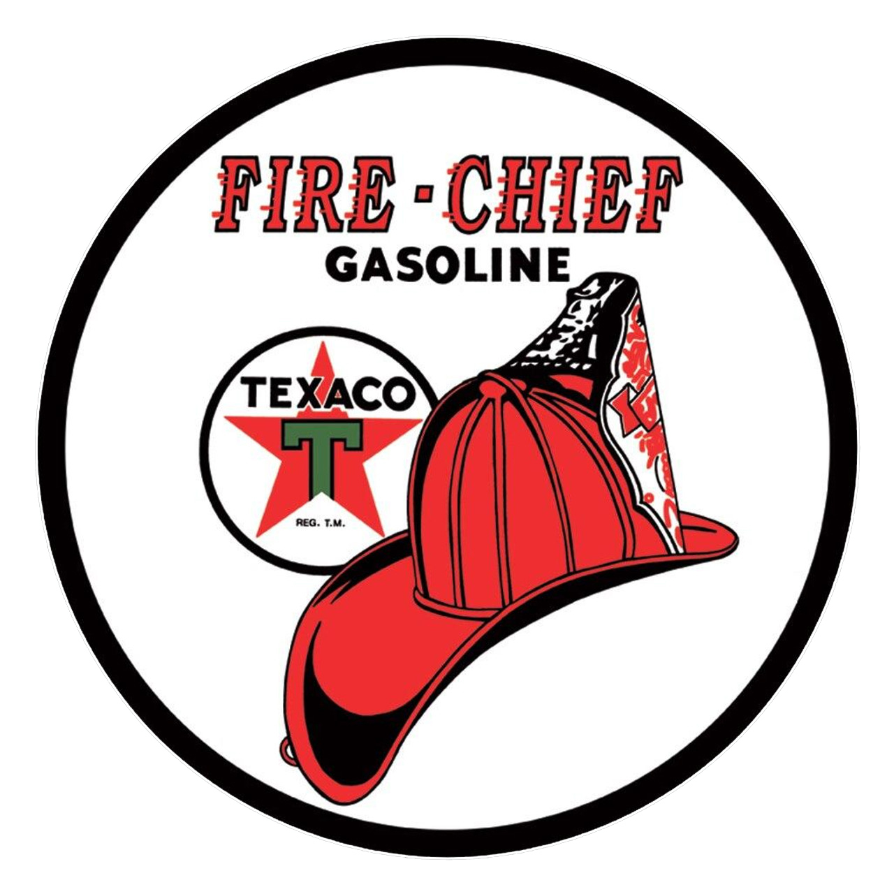 ティン サイン ROUND - Texaco/Fire Chief