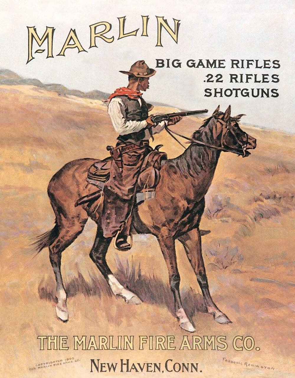 ティン サイン Marlin/ Cowboy on Horse