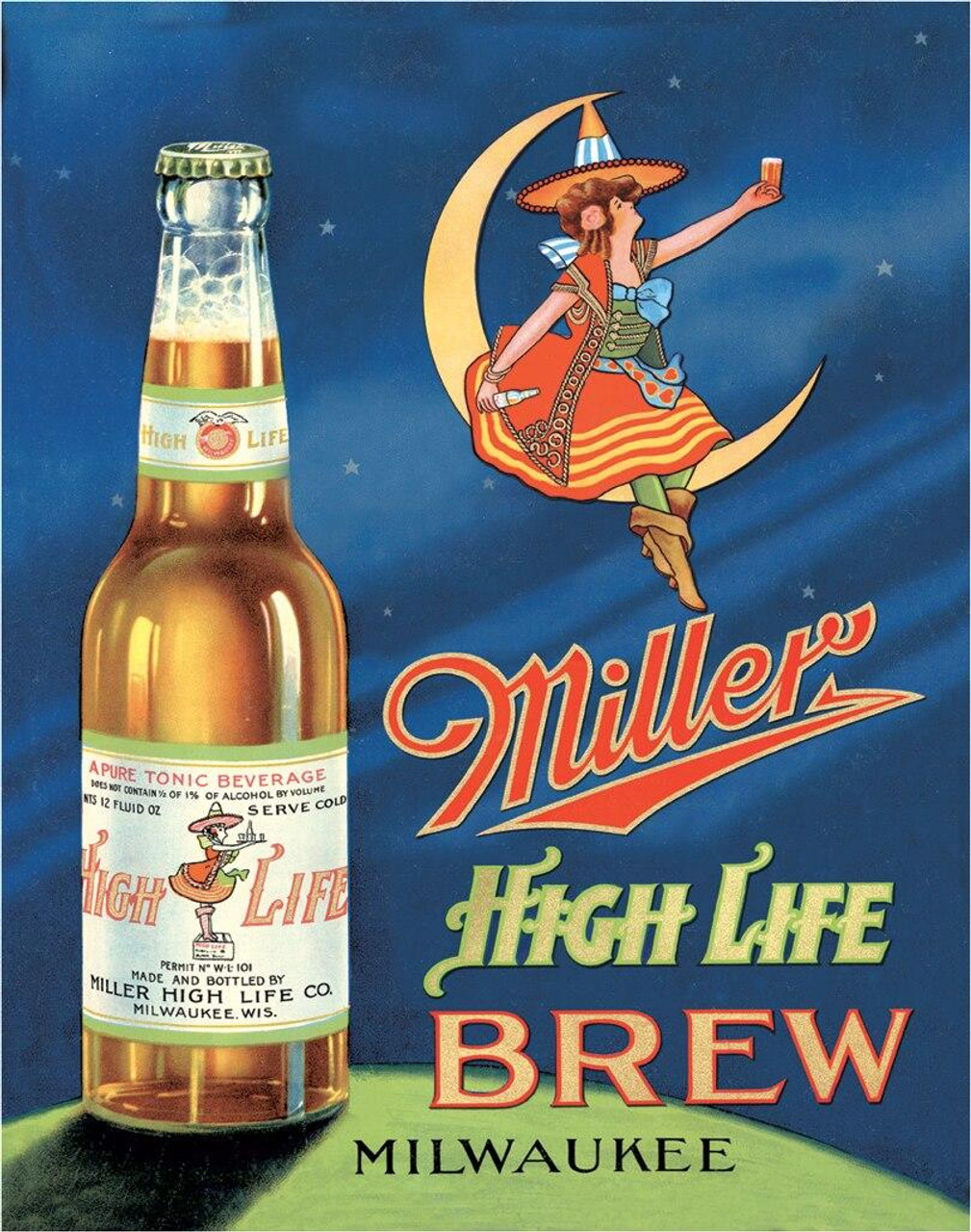 ティン サイン Miller High Life Brew