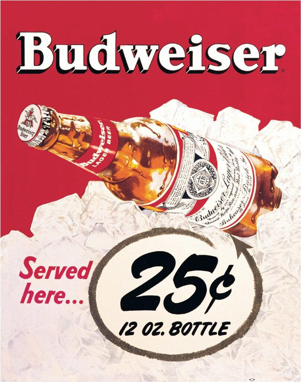 ティン サイン Budweiser - 25 Cent