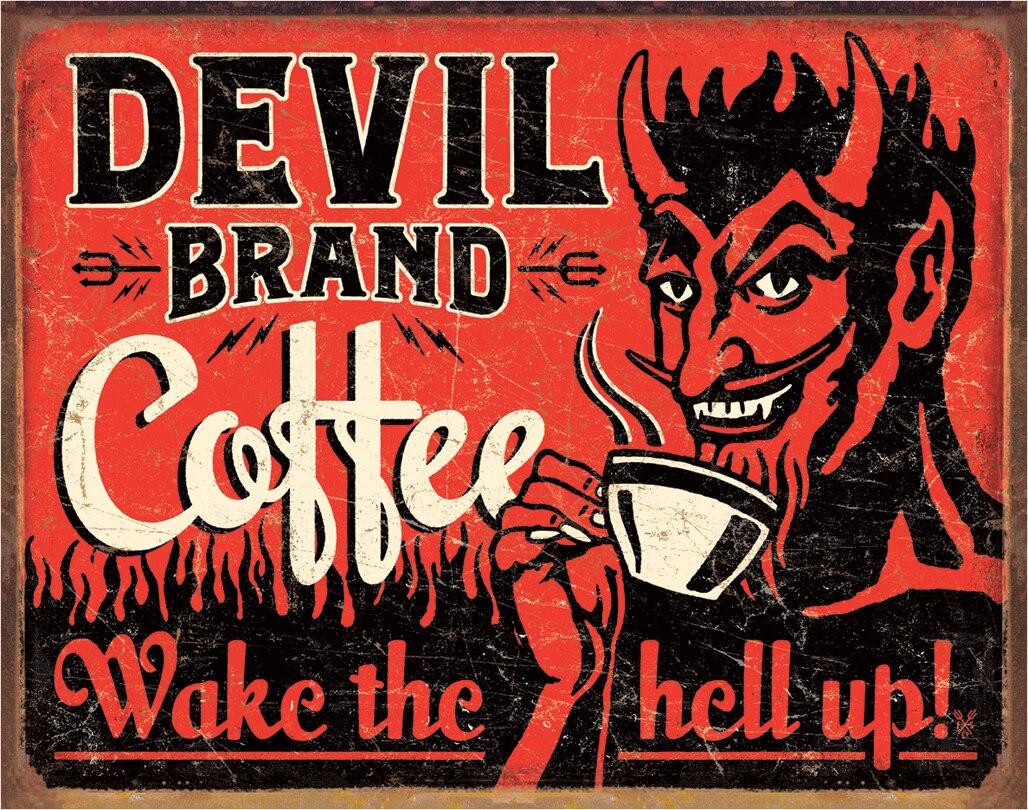 ティン サイン Devil Brand Coffee