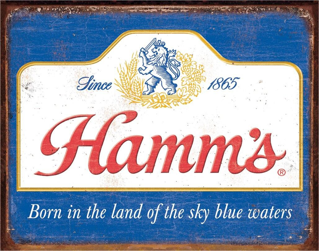 ティン サイン Hamm's - Sky Blue Waters