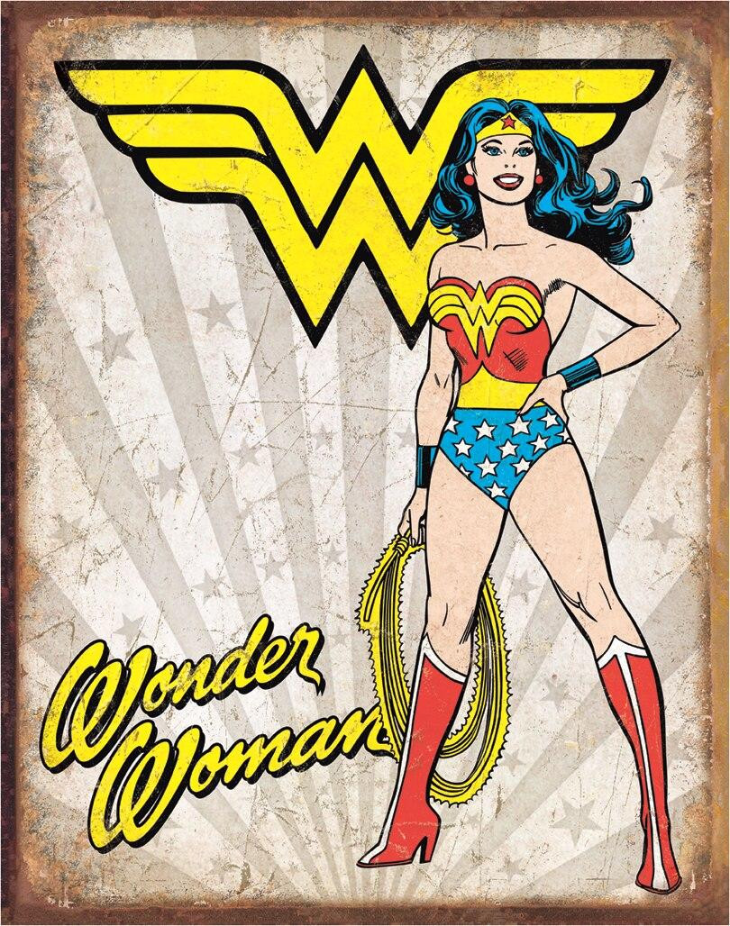 ティン サイン DC - Wonder Woman Heroic