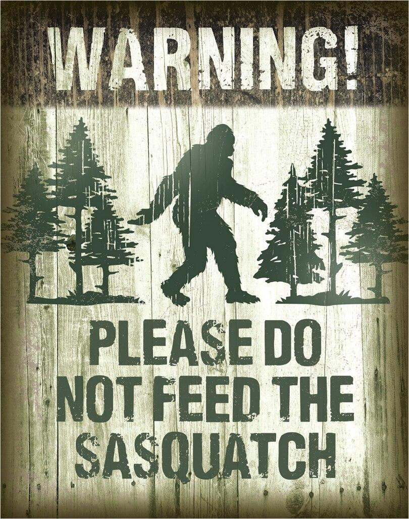 ティン サイン Sasquatch - Don't Feed