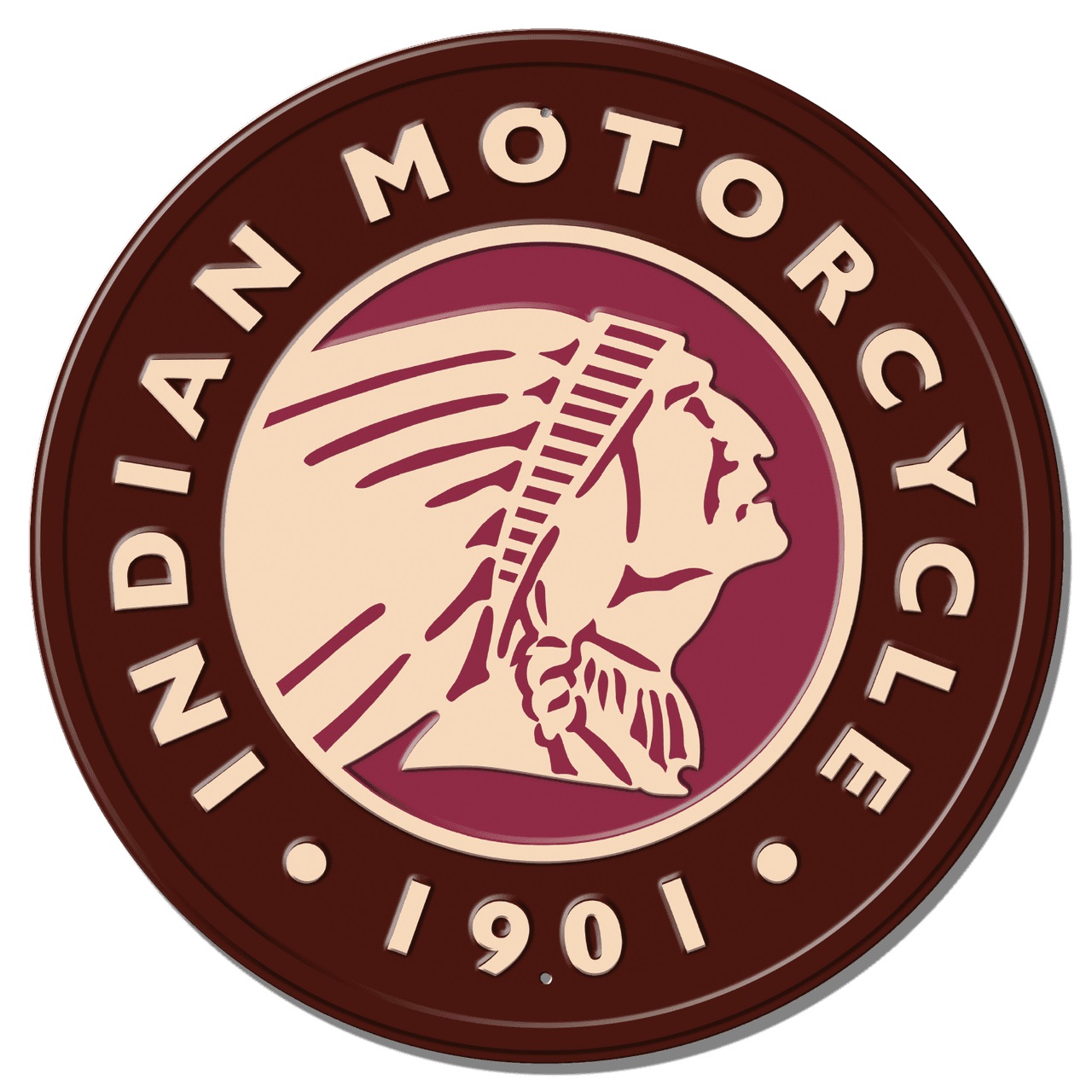 ティン サイン ROUND - Indian Logo Round