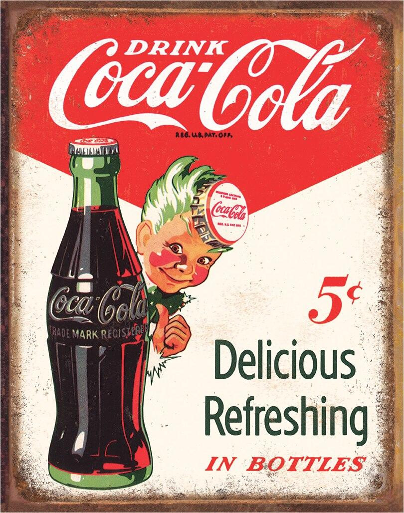ティン サイン Coke - Sprite Boy 5 Cents