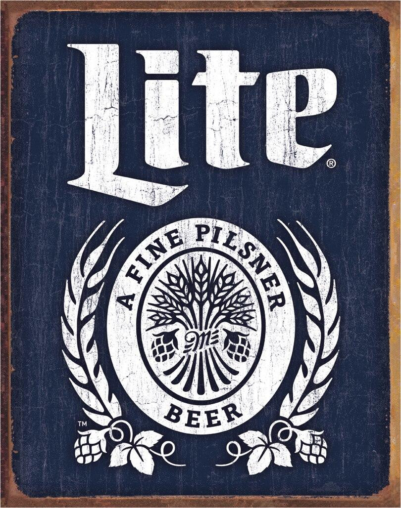 ティン サイン Miller Lite Bottle Logo