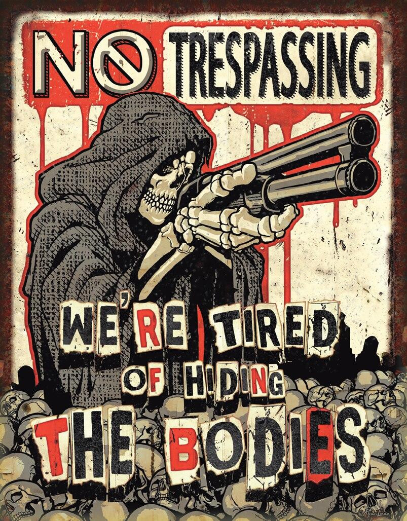 ティン サイン No Trespassing - Bodies