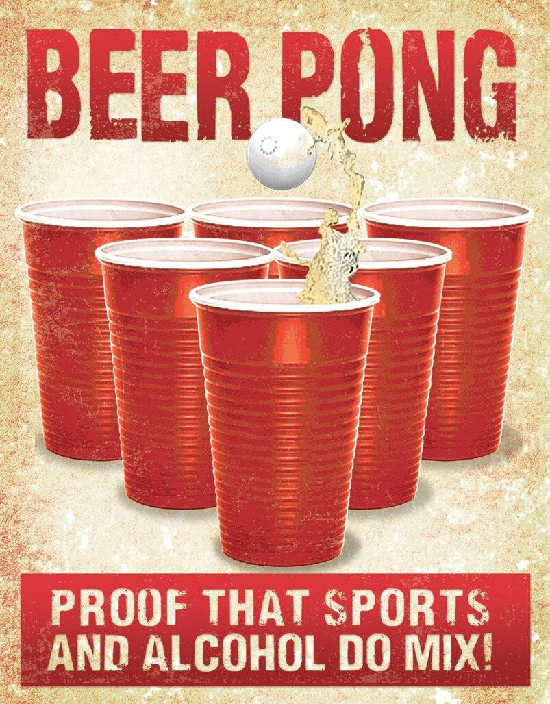 ティン サイン Beer Pong