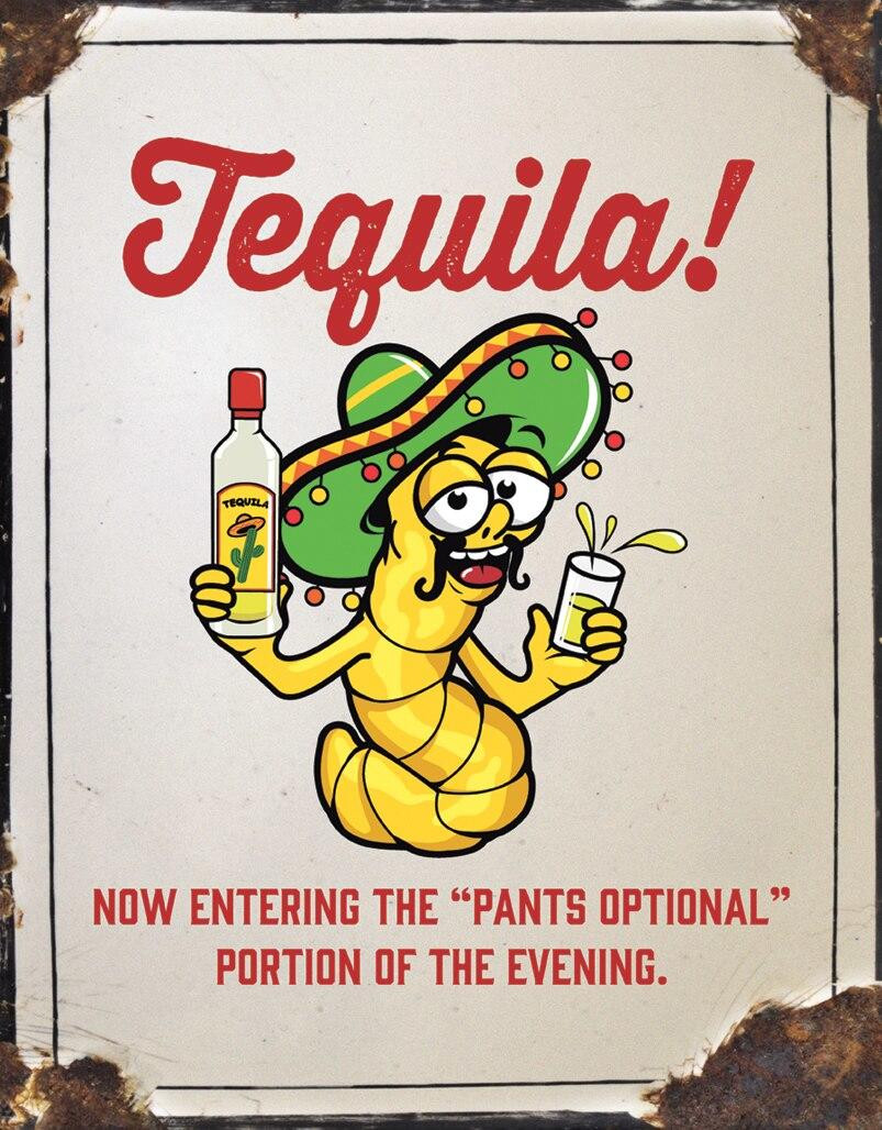 ティン サイン Tequila - Pants Optional