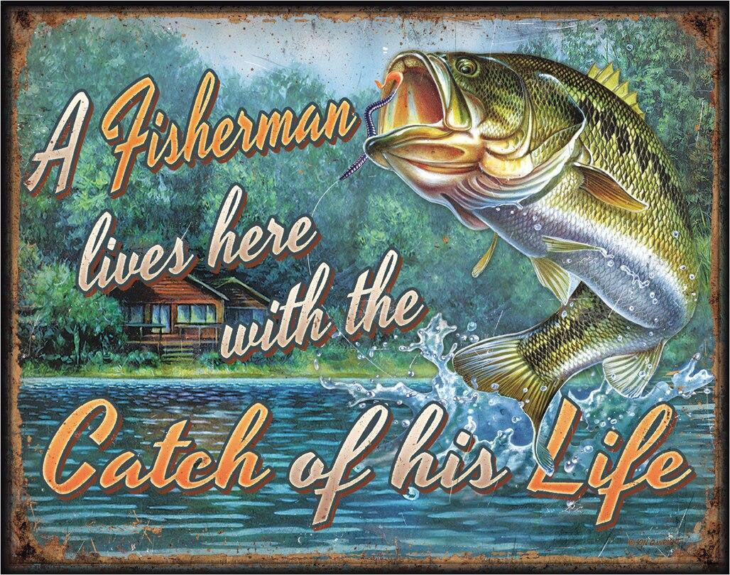 ティン サイン Fisherman's Catch