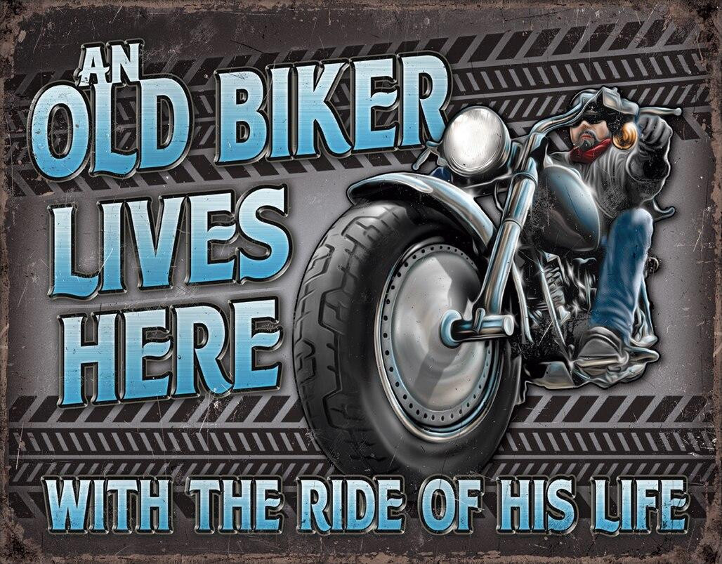 ティン サイン Old Biker - Ride