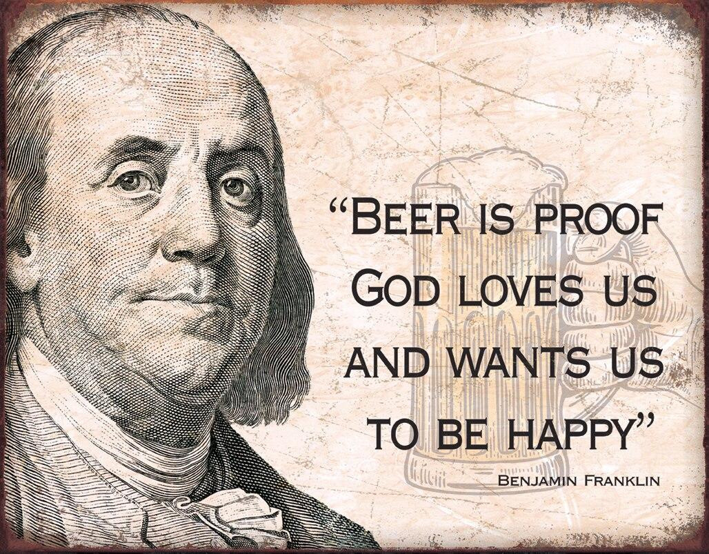 ティン サイン Ben Franklin - Beer