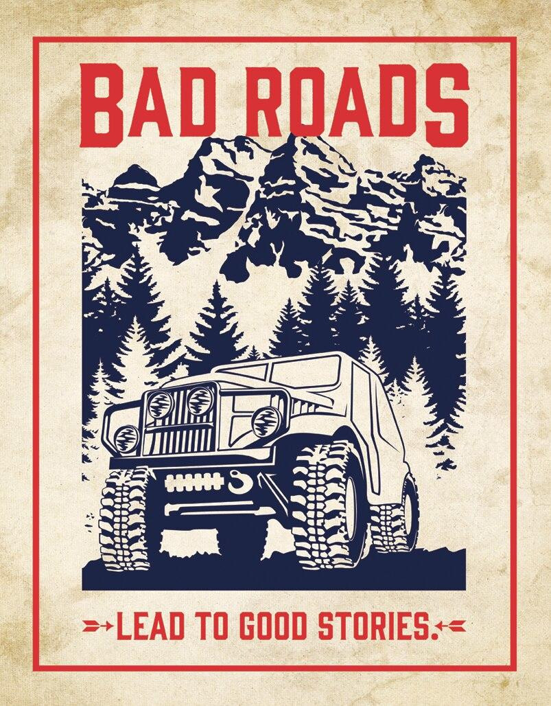ティン サイン Bad Roads