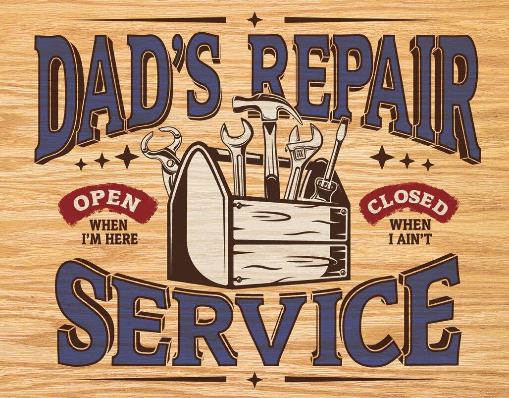 ティン サイン Dad's Repair Service