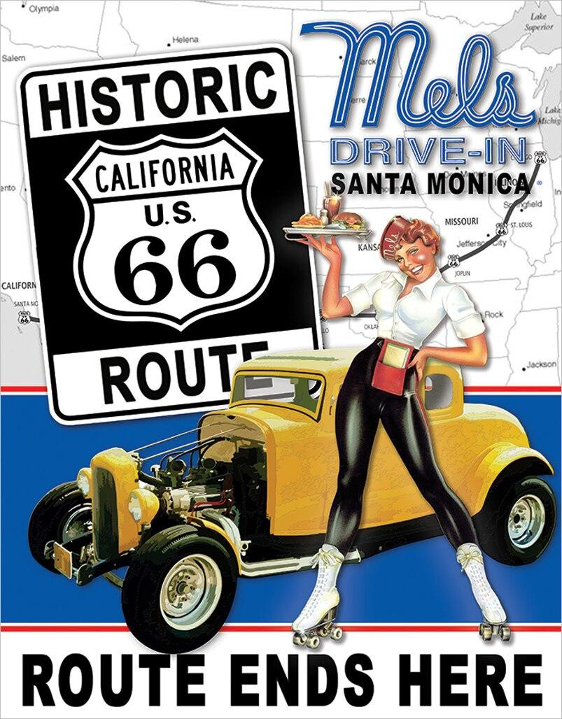 ティン サイン Mel's - Route 66