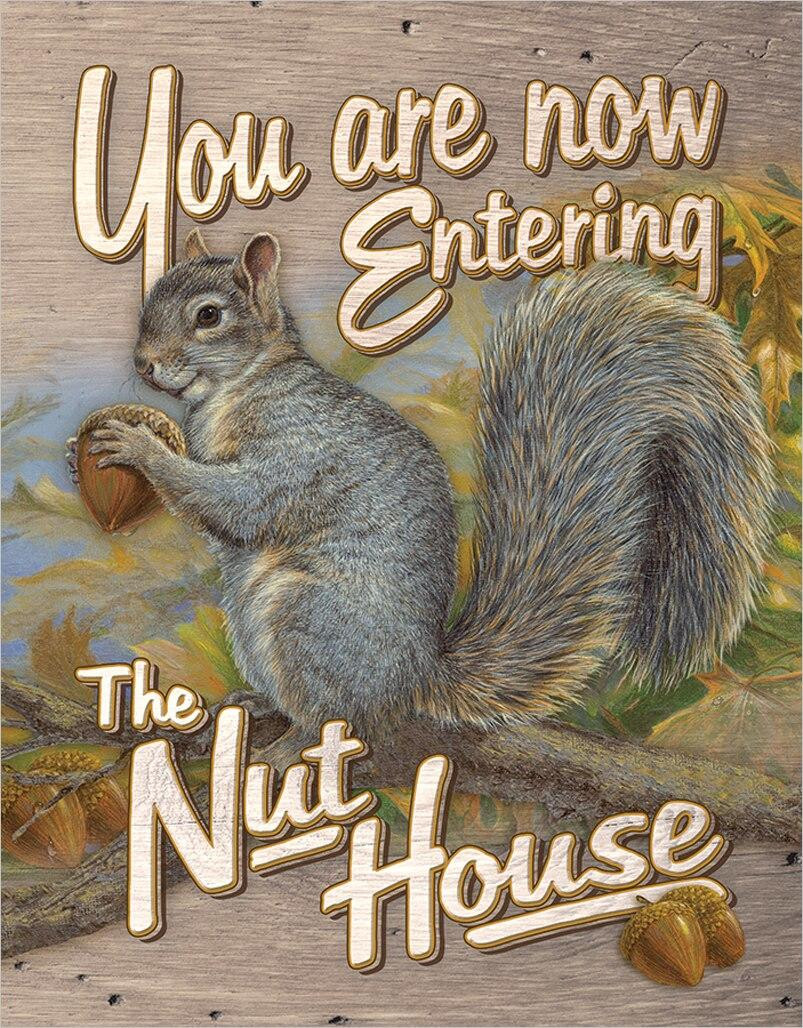 ティン サイン Entering Nut House