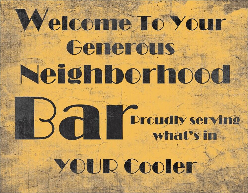 ティン サイン Generous Bar