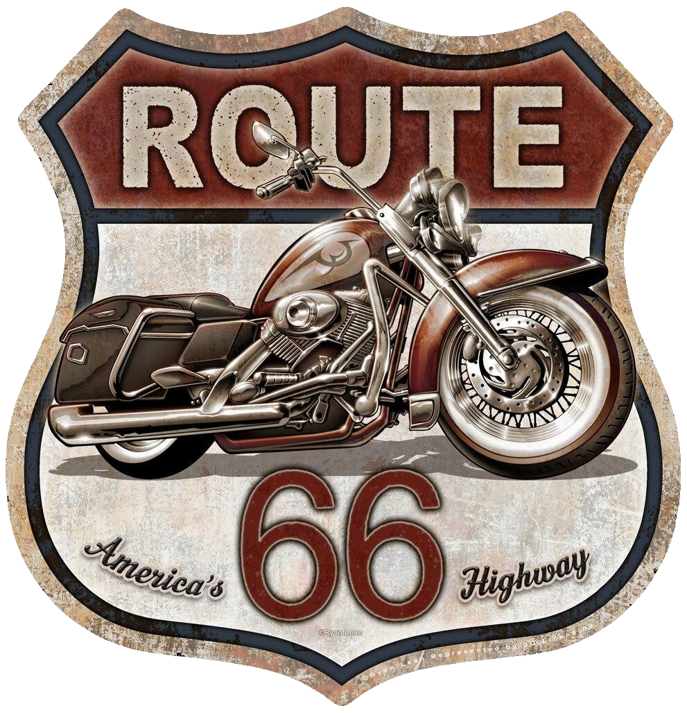 ティン サイン Route 66 Bike