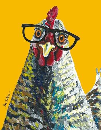 ティン サイン Chicken Glasses