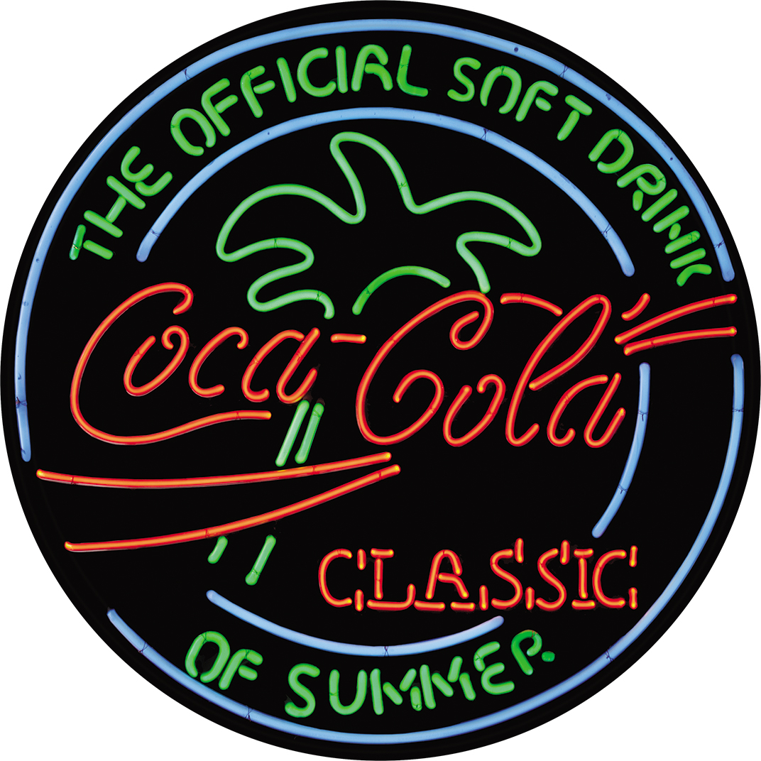 ティン サイン COKE Neon Round