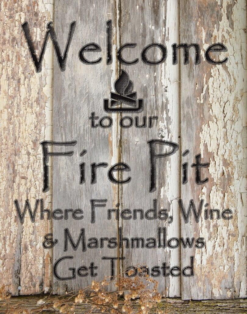 ティン サイン Fire Pit