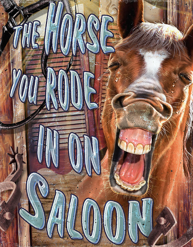 ティン サイン Horse Saloon