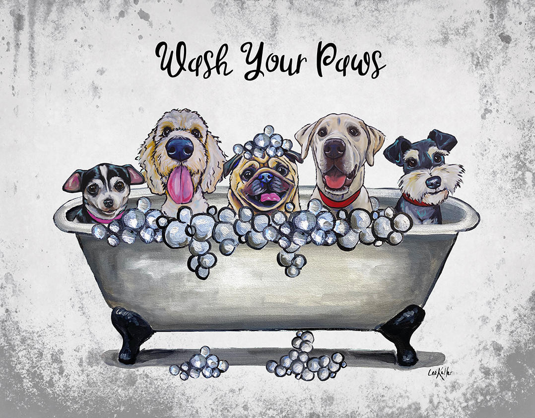 ティン サイン Wash Your Paws