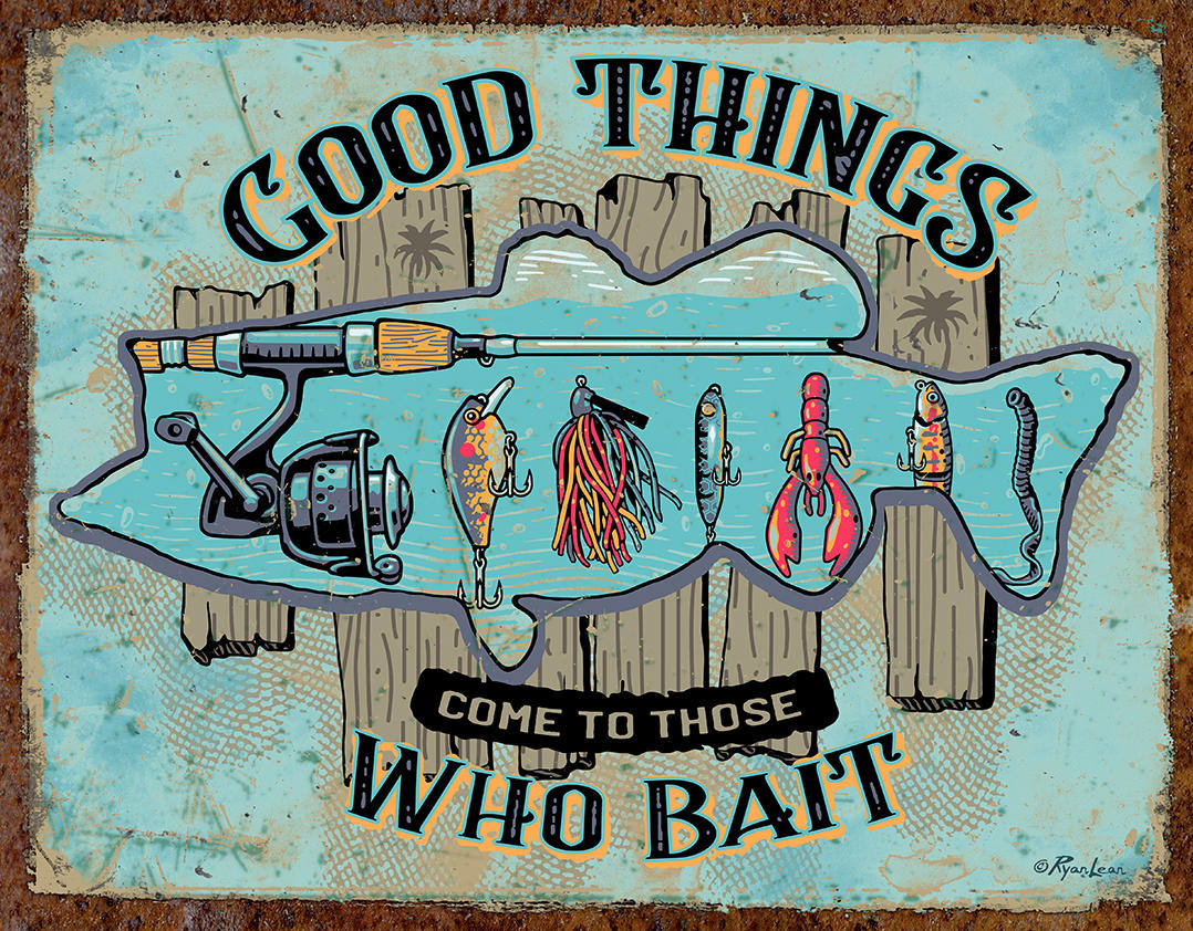 ティン サイン Good Things Bait