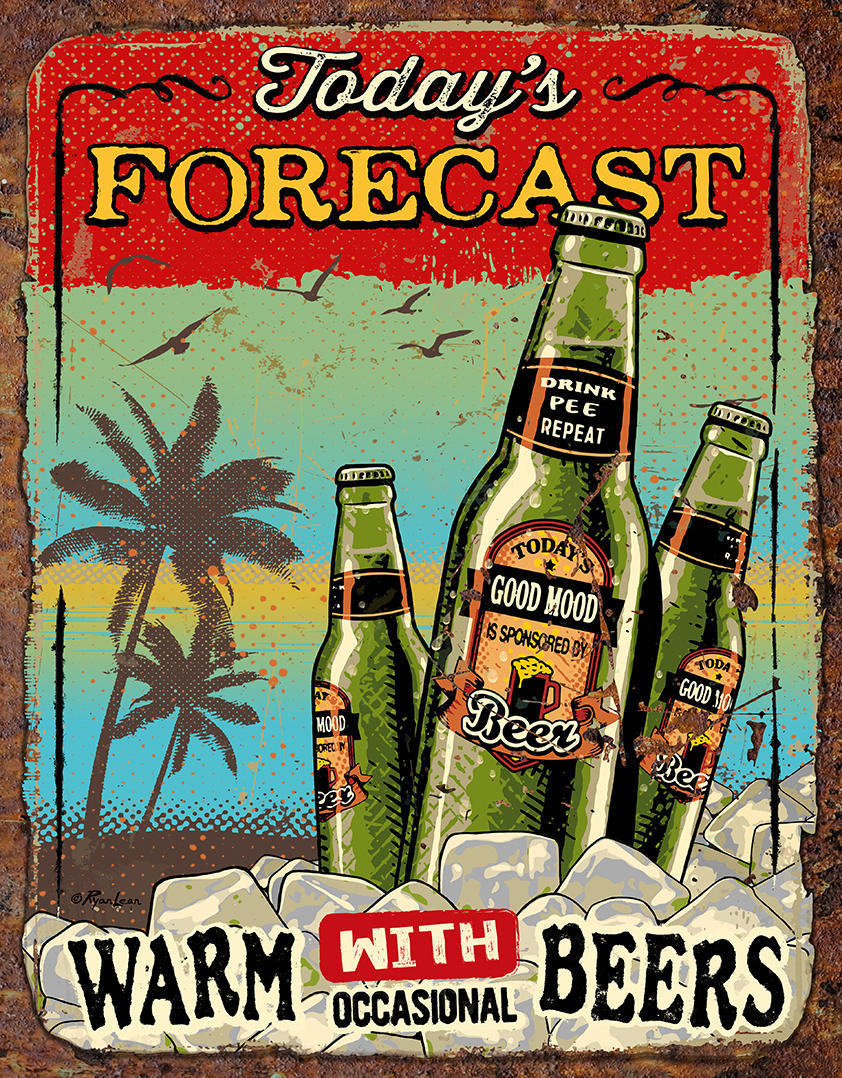 ティン サイン Today’s Forecast Beers