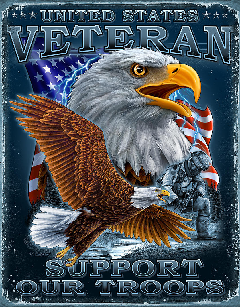 ティン サイン US Veterans