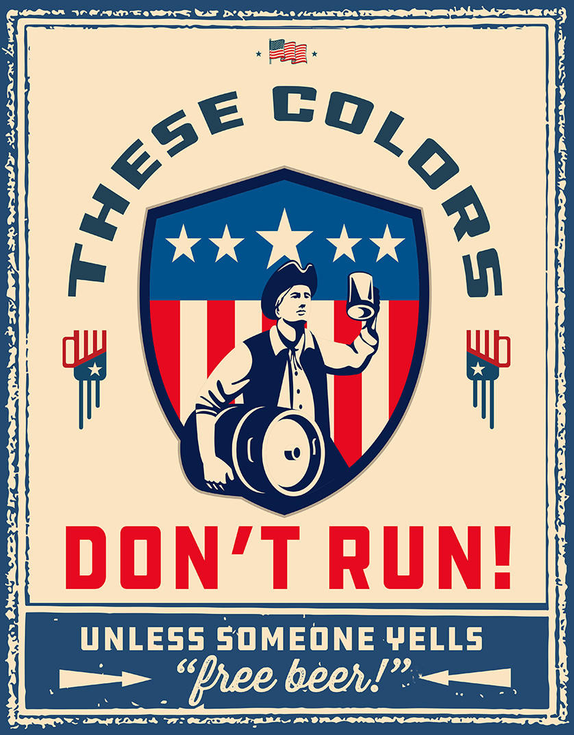 ティン サイン Don’t Run Free Beer
