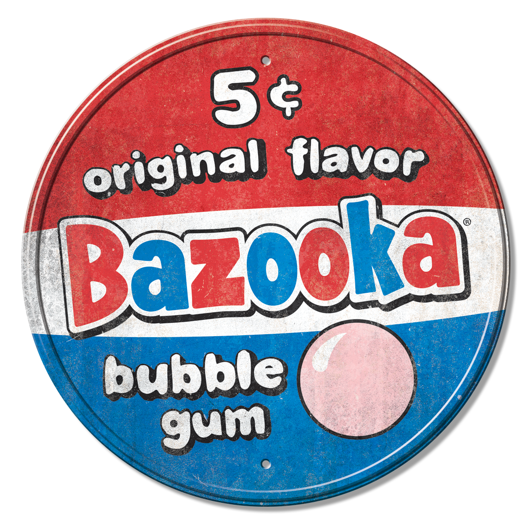 ティン サイン ROUND - Bazooka 5 cents