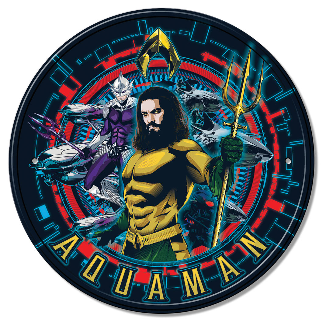 ティン サイン ROUND DC Aquaman