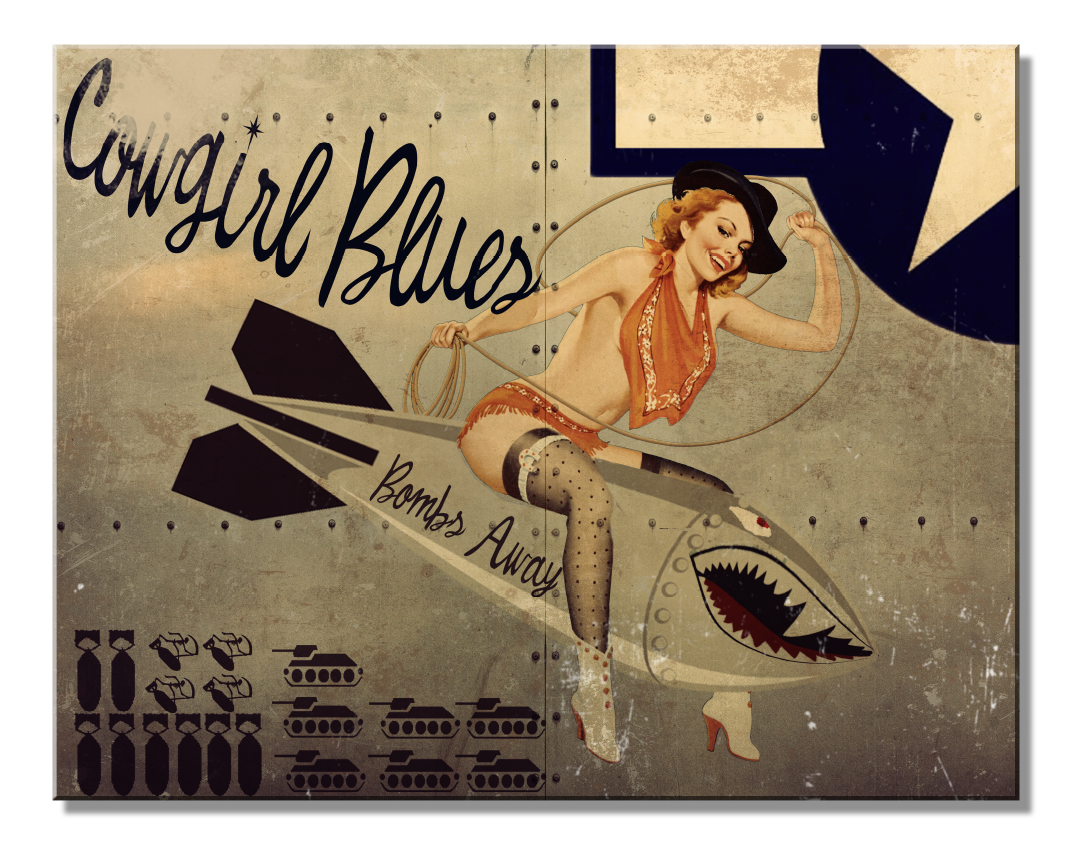 ティン サイン Cowgirl Blues