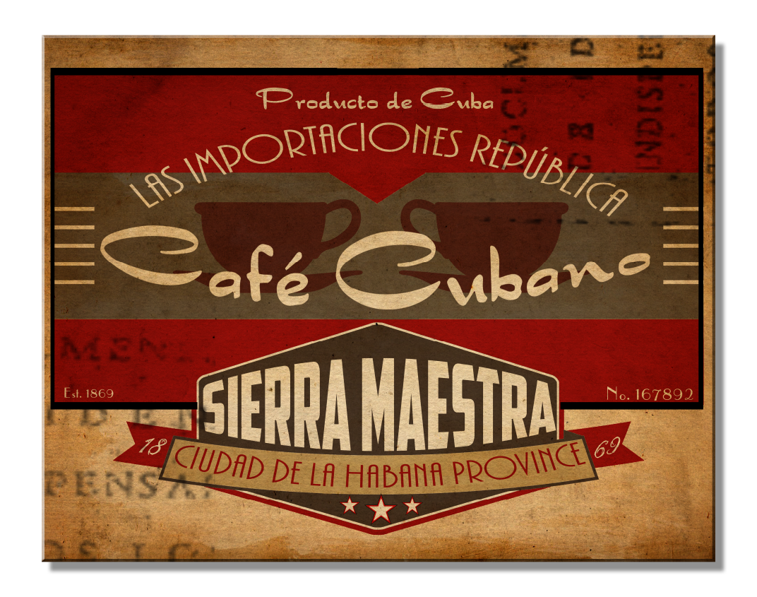 ティン サイン Cubano Coffee